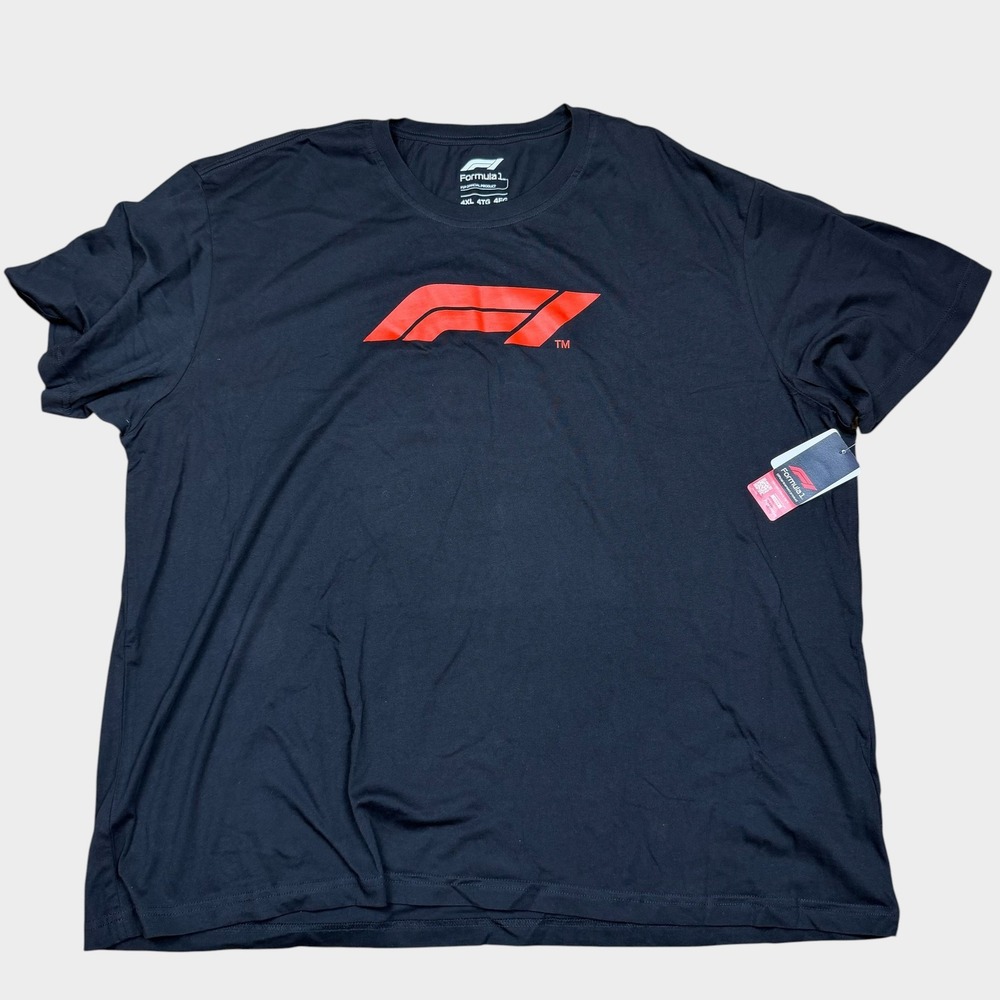 Formula 1 Official Product Men Black Red Logo Graphic T-Shirt 4XL F1 Racing Tee - Picture 2 of 5